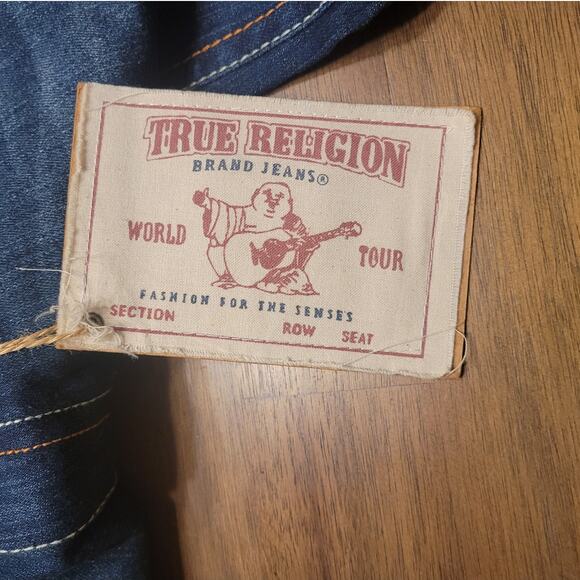 NWT True Religion Joey Super T Jeans 28 Low Rise Revival Tapered Y2K Retro Glam - Picture 8 of 16
